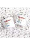 Fém Apák napi bögre "Legenda Apa" Személyre szabható, fehér,fő 360 ml
