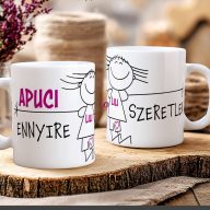   Apák napi bögre "Első apák napja" Személyre szabható, fiús, lányos, fehér, kerámia