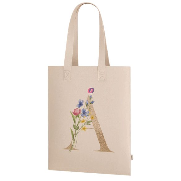 Prémium Egyedi, monogramos személyre szabható Táska, virág mintás egyedi Monogrammal 37 x 41 x cm Arany betű