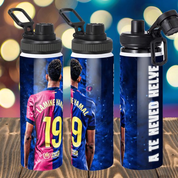 Prémium Lamine Yamal fém sportkulacs egyedi névvel 850 ml "2025"