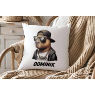   Egyedi neves CAPYBARA  párnahuzat választható személyre szabható egyedi névvel 40 cm