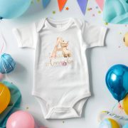 Egyedi monogramos Baba body  "Állatos"