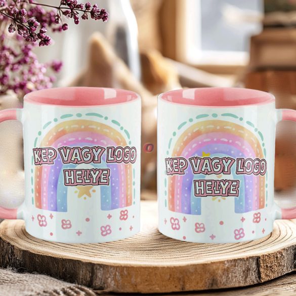 Egyedi fényképes Ajándék bögre  300 ml rózsaszín