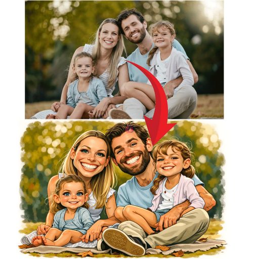 Egyedi Karikatúrás bögre Fényképből, Személyre szabható, rózsaszín, kerámia