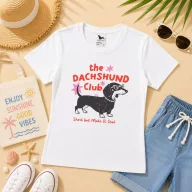   Póló tacskó mintás - többféle színben "Dachshund Club Felnőtt és gyerek méretekben