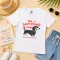 Póló tacskó mintás - többféle színben "Dachshund Club Felnőtt és gyerek méretekben