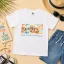 Gyerek póló nyári mintás - többféle színben "Sunshine, beach, tücsök, köcsög"