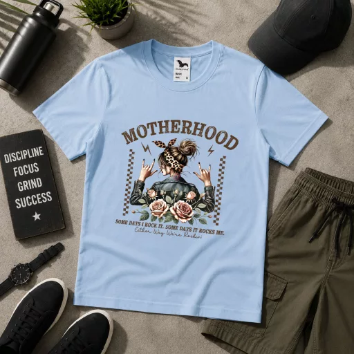 Férfi Póló anyás mintás - többféle színben "Motherhood" Felnőtt és gyerek méretekben