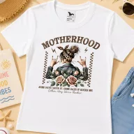   Póló anyás mintás - többféle színben "Motherhood" Felnőtt és gyerek méretekben