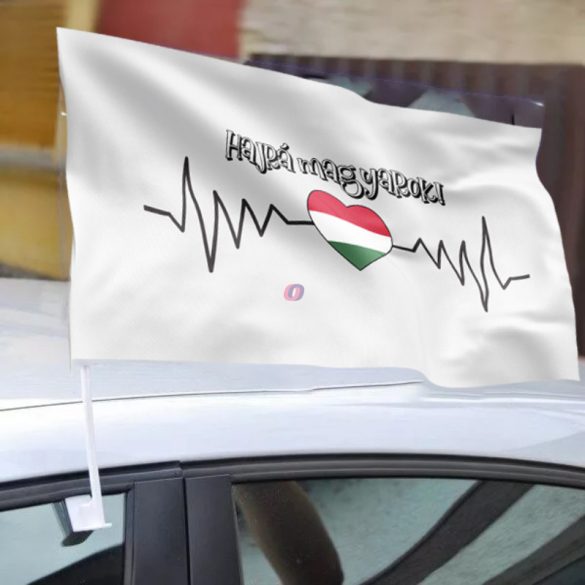 Autós Szurkolói zászló Hajrá magyarok felirattal 45x30 cm