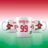 Szoboszlai bögre egyedi névvel, magyar zászlóval 300 ml