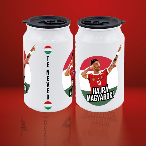 Prémium Szoboszlai szurkolói üditős doboz a saját neveddel "Hajrá Magyarok" alu 330 ml