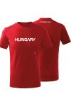 Gyerek szurkolói póló egyedi névvel Hungary - piros