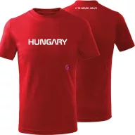 Gyerek szurkolói póló egyedi névvel Hungary - piros