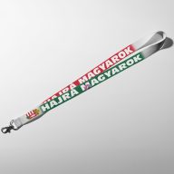   Szurkolói Nyakpánt kulcstartó személyre szabott szöveggel, magyar címerrel, magyar színek