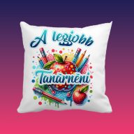   Egyedi, személyre szabható ajándék párnahuzat tanároknak "A legjobb..."