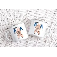   Legjobb Apa Fém bögre, személyre szabható, max 5 fő 360 ml