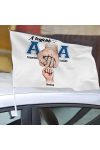 Legjobb Apa Autós zászló a saját neveddel / felirattal 41x28 cm