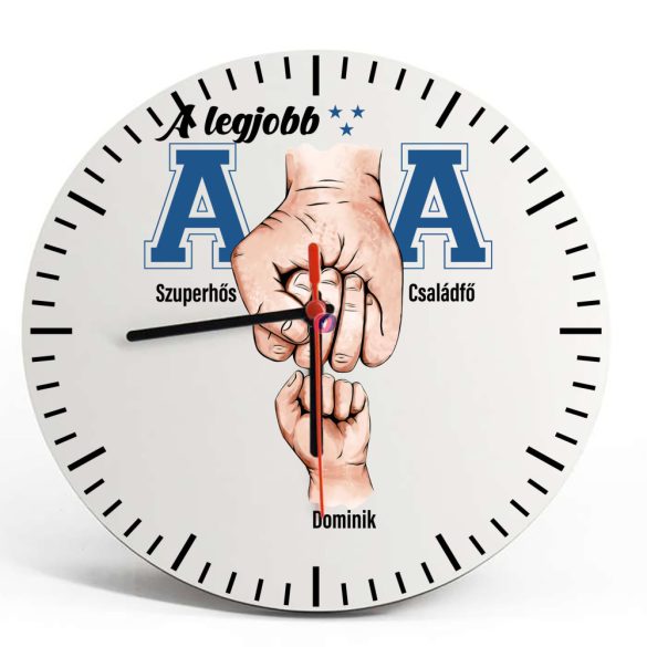 Legjobb Apa Falióra a saját neveddel / felirattal 30 cm