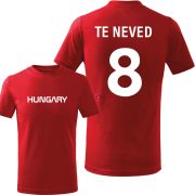   Gyerek szurkolói póló egyedi névvel és számmal - Hungary, pamut