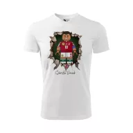 Szoboszlai szurkolói poló egyedi névvel, exkluzív grafikával, mez anyag