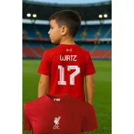   Gyerek Kerkez Liverpool mez, Szoboszlai mez - személyre szabható névvel és számmal