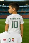 Gyerek Szoboszlai mez - személyre szabható névvel és számmal - válogatott, fehér