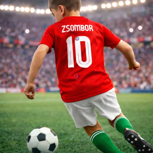 Gyerek mez felső személyre szabható névvel és számmal piros