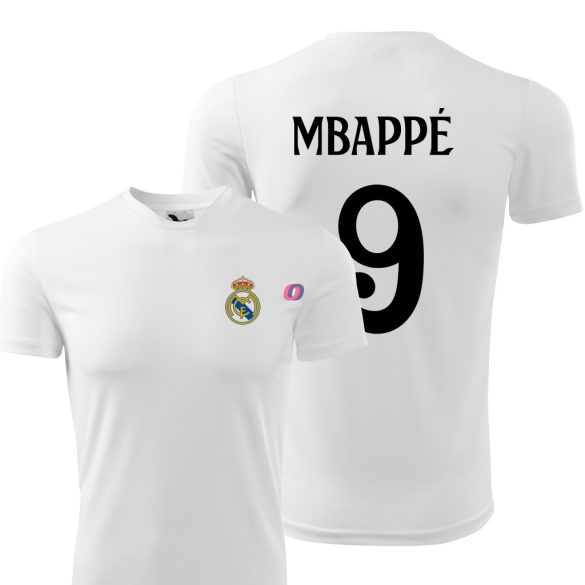 Gyerek Real Madrid Mbappé mez - személyre szabható névvel és számmal fehér