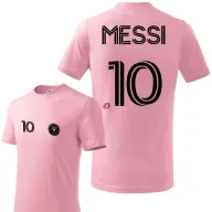   Messi mez, szurkolói póló INTER M. egyedi játékos névvel és számmal Rózsaszín, pamut Home