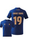 Gyerek Lamine Yamal póló, Barcelona, egyedi játékos névvel és számmal Királykék, pamut