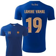   Gyerek Lamine Yamal mez - személyre szabható név és száml kék, Barca, mez anyag