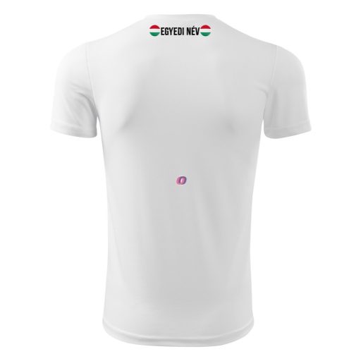 Egyedi neves Gyerek szurkolói póló - Hajrá Magyarok, fehér 8 év