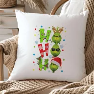   Grincs mintás párnahuzat 40x40 cm "Ho Ho Ho" HD nyomat