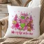 Grincs mintás párnahuzat 40x40 cm "Pink Grinchmas" HD nyomat