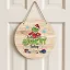 Grincs ajtódísz "Grinchy" 30 cm, fatábla, akasztható