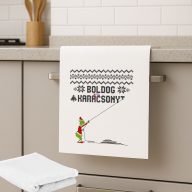   Grincs törölköző, konyharuha 60x30 cm "Boldog karácsonyt"