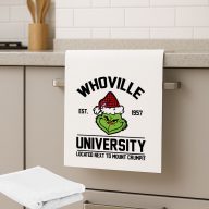   Grincs törölköző, konyharuha 60x30 cm "Whoville University"