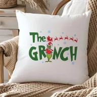   Grincs mintás párnahuzat 40x40 cm "The Grinch" HD nyomat