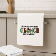   Grincs törölköző, konyharuha 60x30 cm "Nem a karácsonyt utálom..."