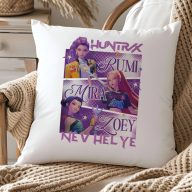   Egyedi neves Kpop Démonvadászok stílusú "Lila" párnahuzat személyre szabható 40 cm