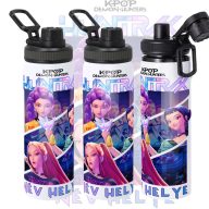   Személyre szabható KPOP "Démonadászok" "Hunter" fém kulacs egyedi névvel 850 ml