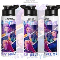   Személyre szabható KPOP "Démonadászok" "Hunter" fém kulacs egyedi névvel 750 ml