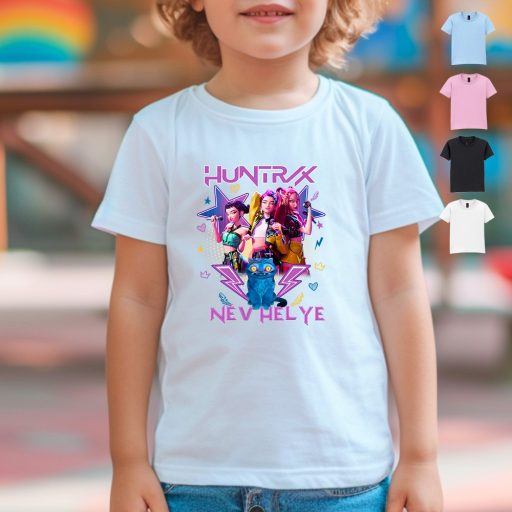 Kpop Démonvadászok V3 stílusú póló egyedi felirattal, gyerek és felnőtt méretekben