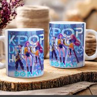   Egyedi neves KPOP "Démonadászok" HD bögre személyre szabható fehér