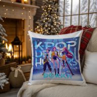  Egyedi neves KPOP "Démonadászok" HD párnahuzat személyre szabható 40 cm