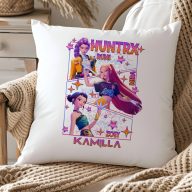   Egyedi neves Kpop Démonvadászok stílusú "HUNTRIX" párnahuzat személyre szabható 40 cm