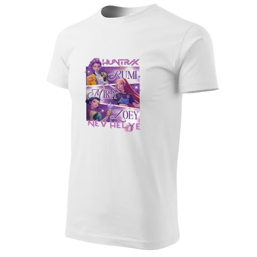 "Kpop Démonvadászok stílusú "lila" póló egyedi felirattal, gyerek és felnőtt méretekben