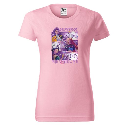 "Kpop Démonvadászok stílusú "lila" póló egyedi felirattal, gyerek és felnőtt méretekben