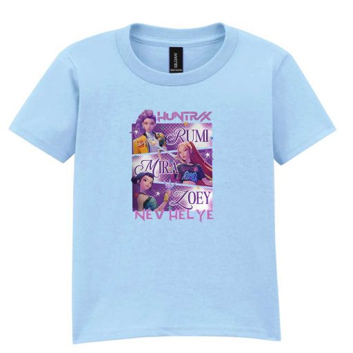 "Kpop Démonvadászok stílusú "lila" póló egyedi felirattal, gyerek és felnőtt méretekben